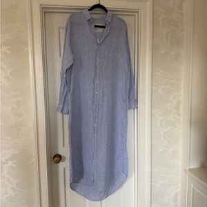 Frank & Eileen Light Blue Rory Shirt Dress